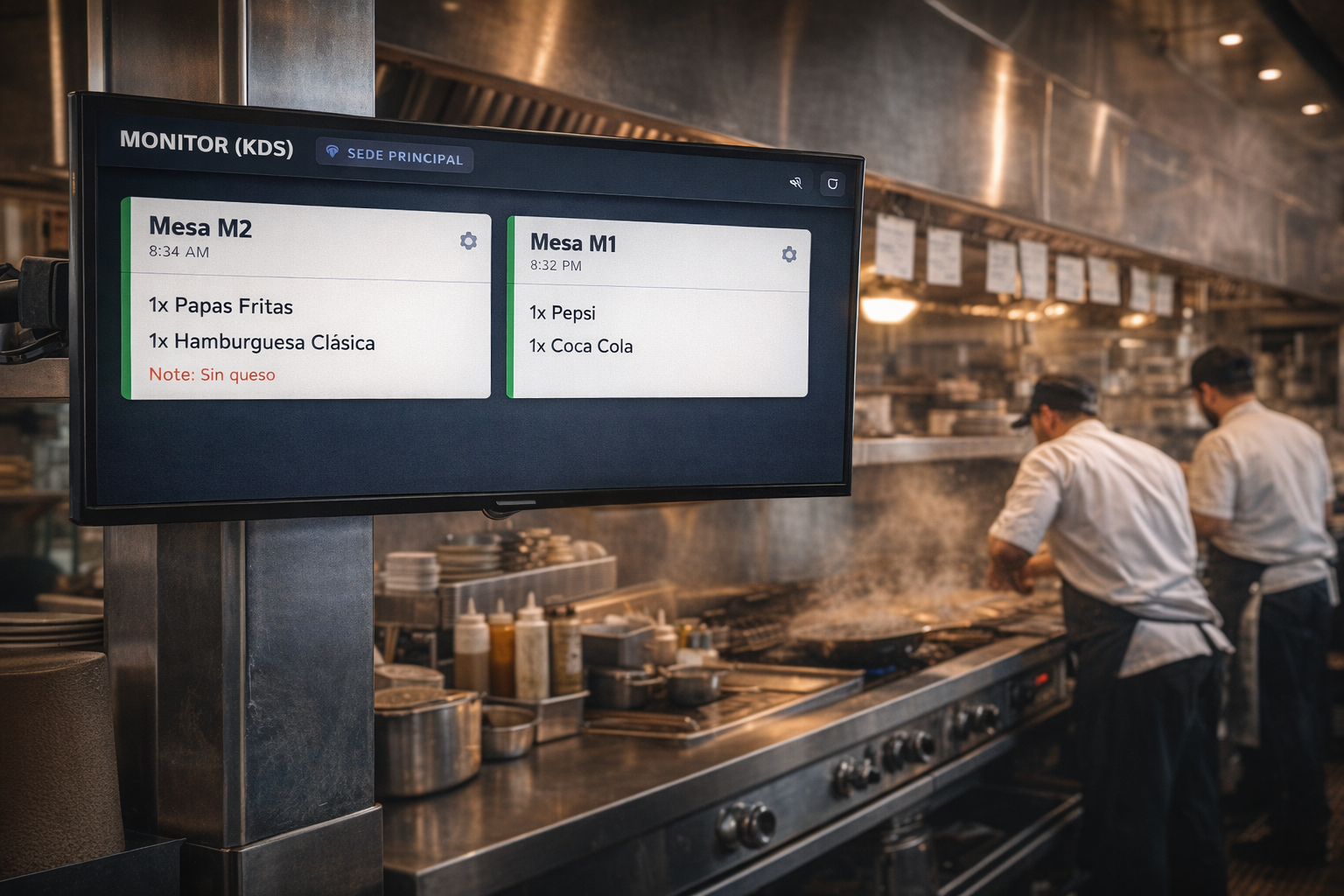 Pantalla de Cocina KDS - Gestro POS